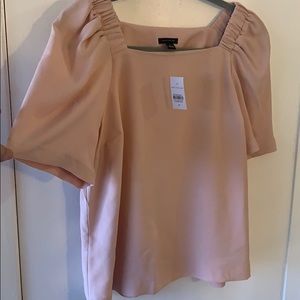 Pink Square Neck Ruffle Top